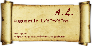Augusztin Lóránt névjegykártya