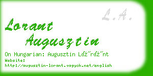 lorant augusztin business card